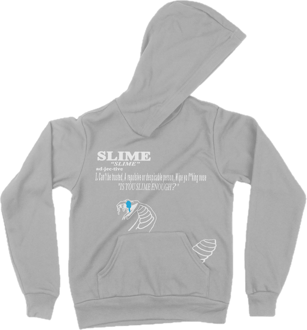 "Slimey Smiley" - Hoodie (Grey)