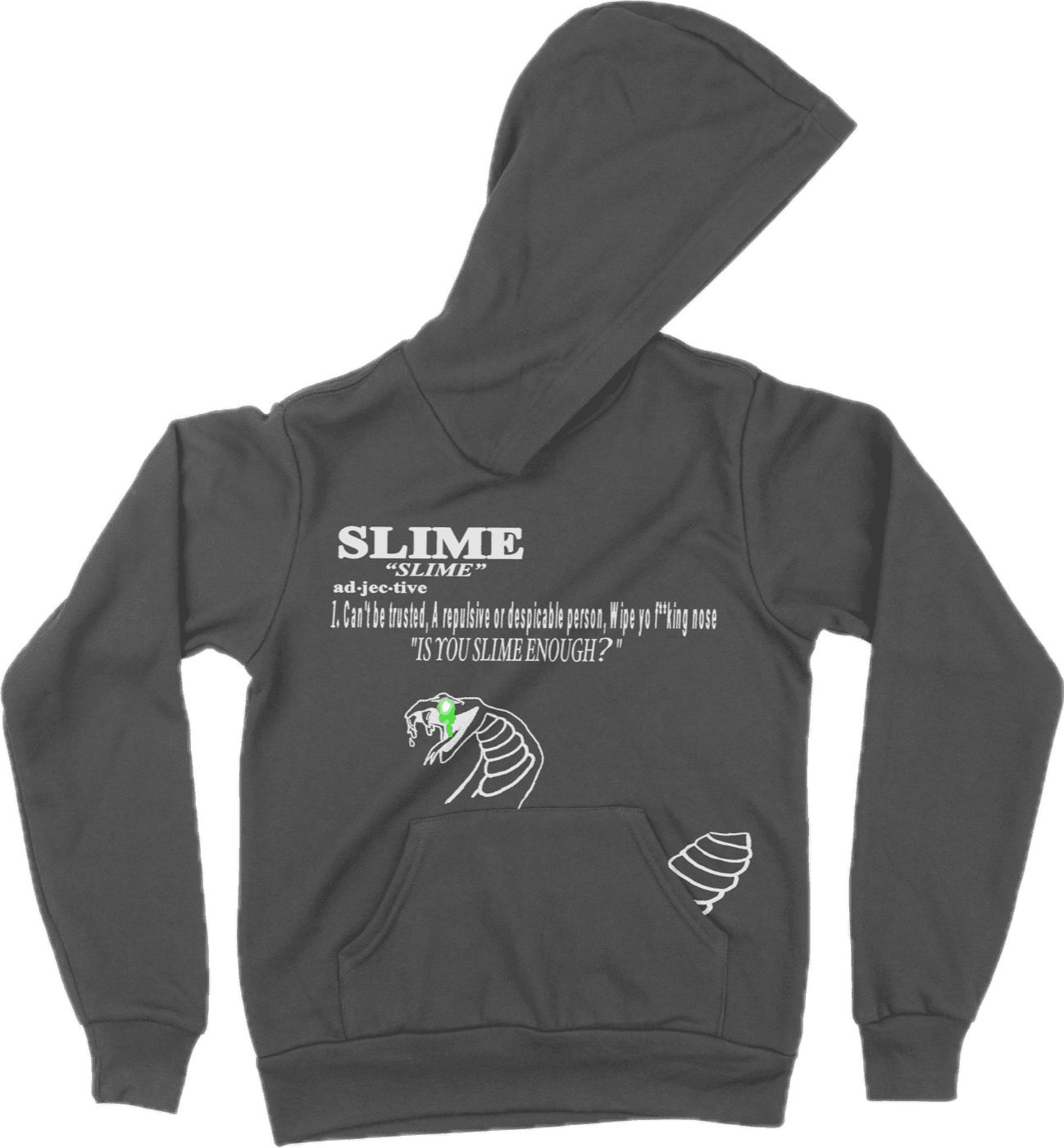 "Slimey Smiley" - Hoodie (Dark Grey)