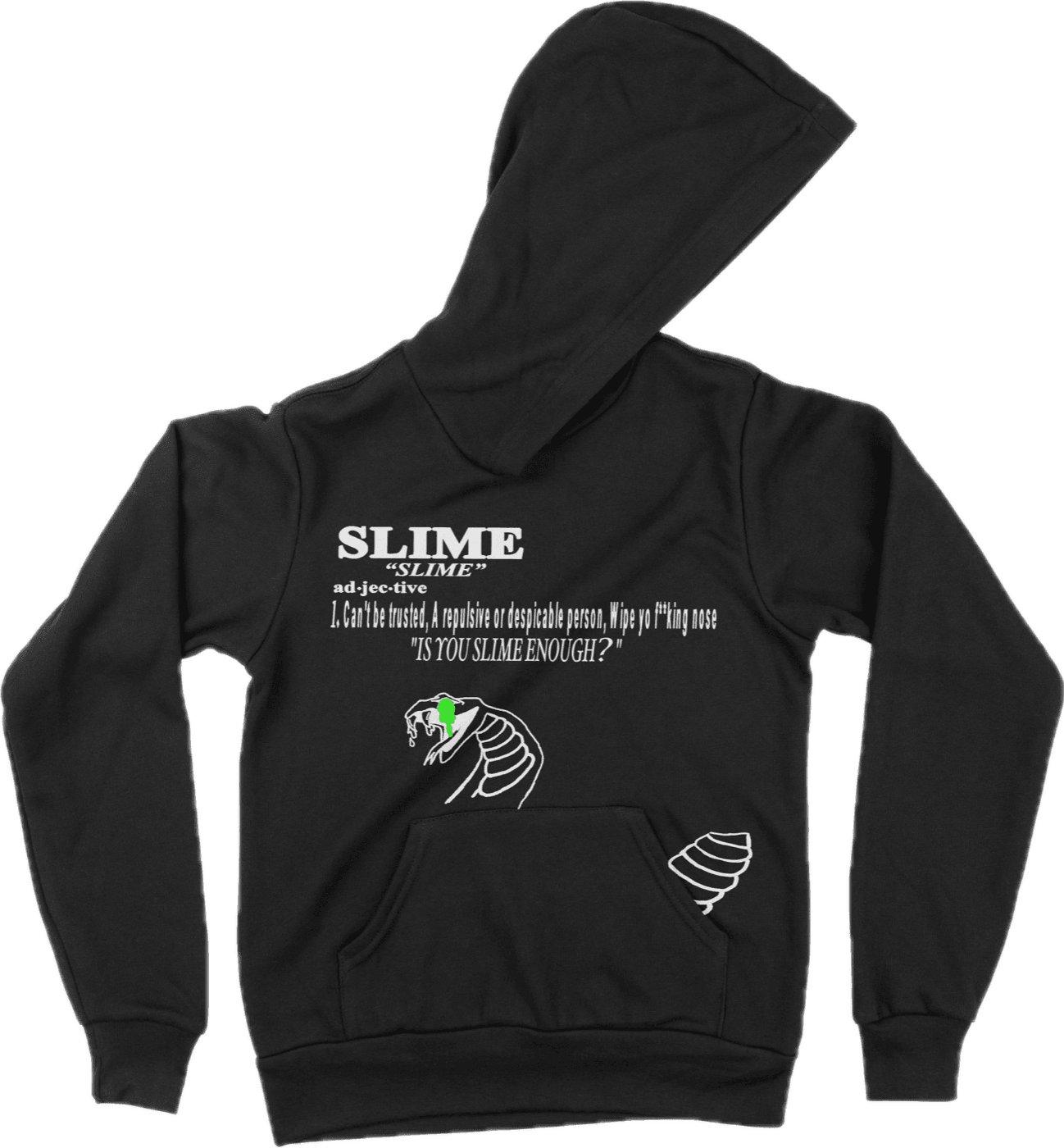 "Slimey Smiley" - Hoodie (Black)
